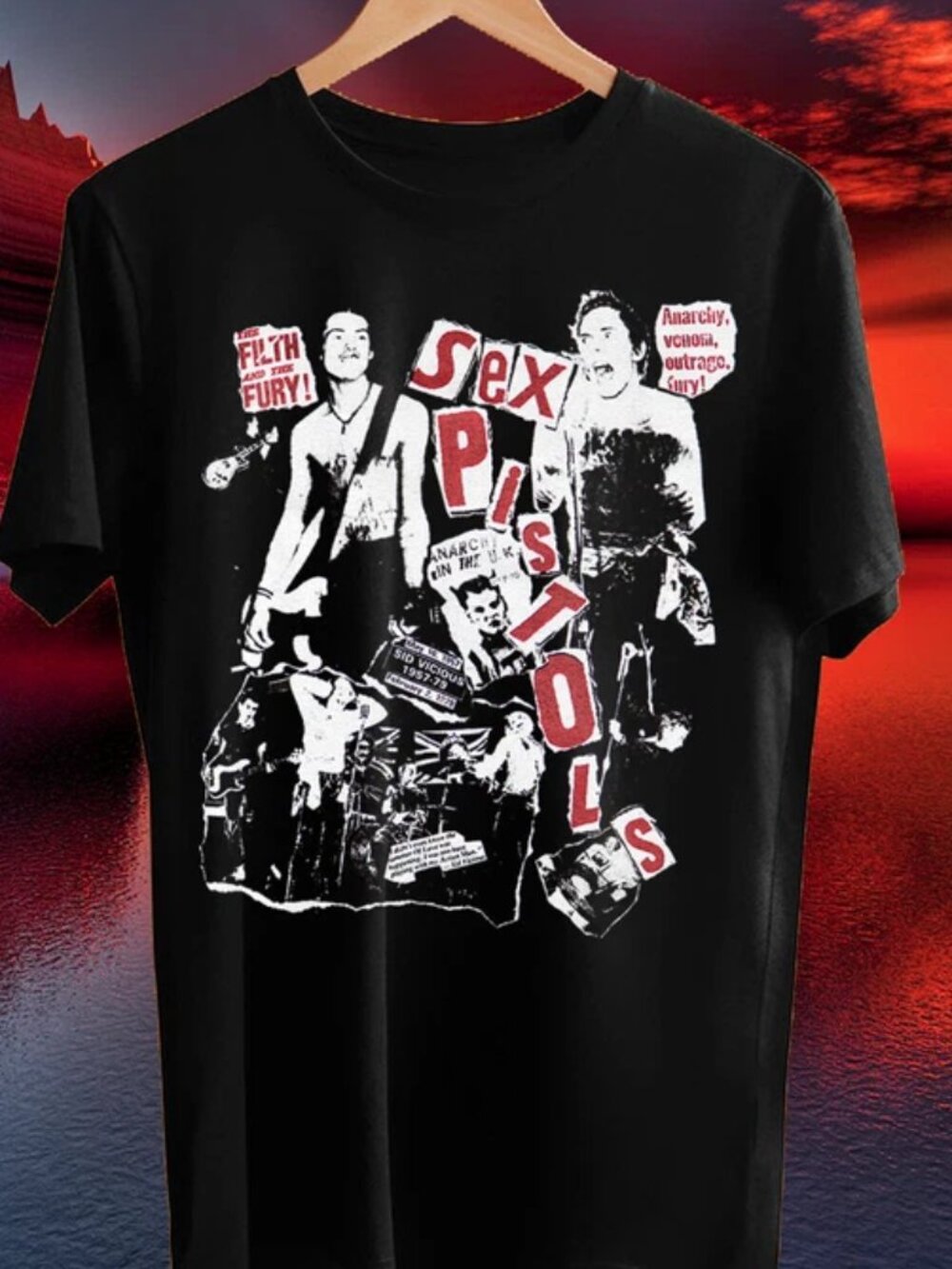 1980’s Sex Pistols Sid Vicious Punk Band Tour T Shirt. 249